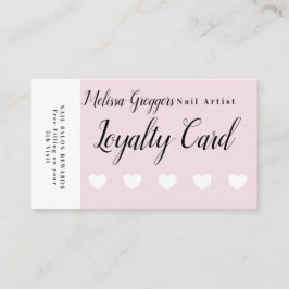 Visita Tarjeta de fidelidad para artista de uñas rosadas