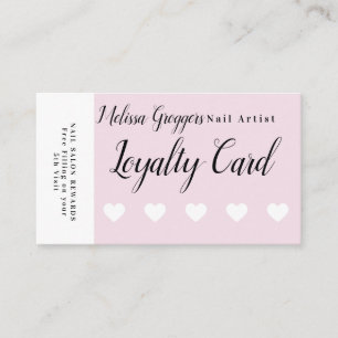 Visita Tarjeta de fidelidad para artista de uñas rosadas