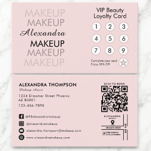 Visita Tarjeta de fidelidad para artistas de maquillaje B