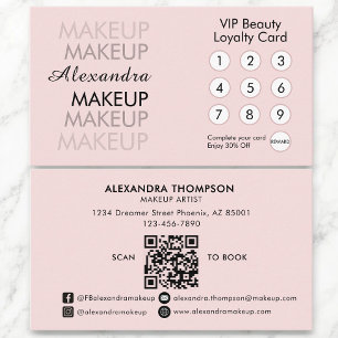 Visita Tarjeta de fidelidad para artistas de maquillaje B