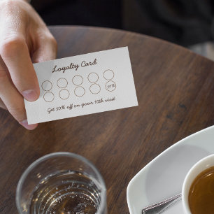 Visita Tarjeta de fidelidad para negocio de café y pastel