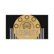 Tarjeta de fidelidad para servicio de automóviles
