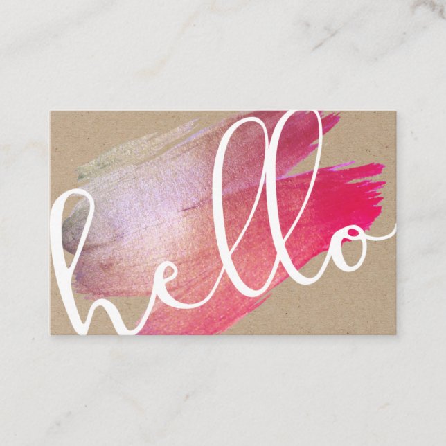 Visita Tarjeta de fidelidad personalizada de pincel púrpu (Anverso)