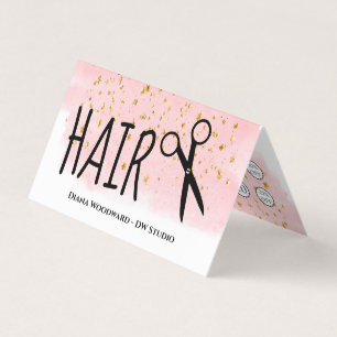 Visita Tarjeta de fidelidad plegada para peluquerías rosa