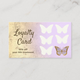 Visita tarjeta de fidelidad Relieve metalizado falso lava