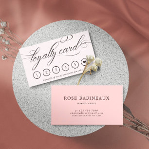 Visita Tarjeta de fidelidad Swirly Calligraphy