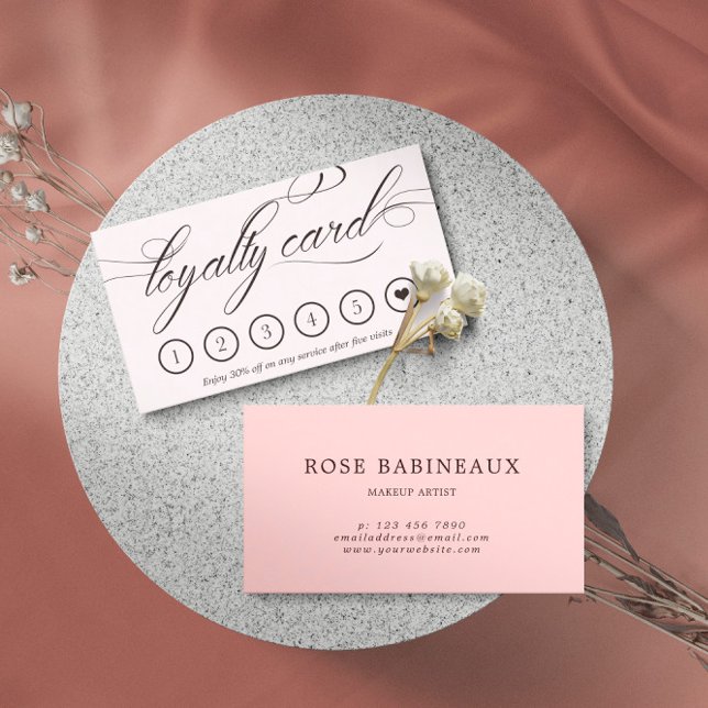 Visita Tarjeta de fidelidad Swirly Calligraphy (Subido por el creador)