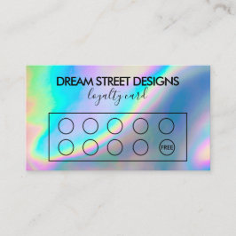 Visita Tarjeta de fidelidad verde personalizado Faux Holo