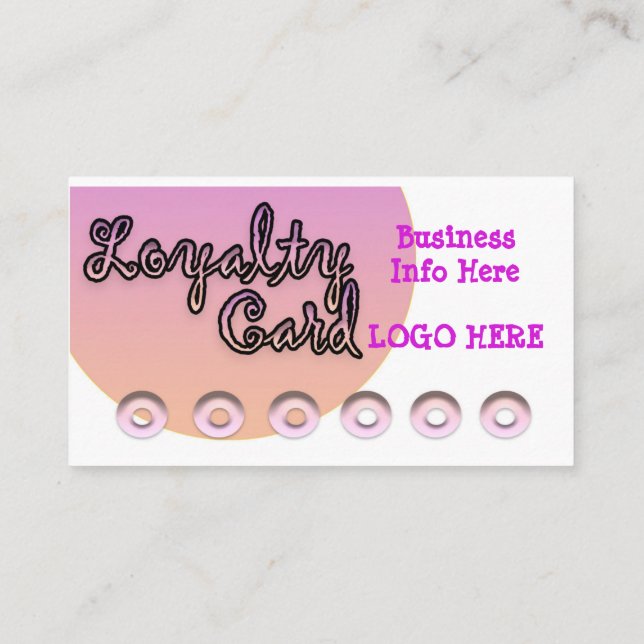 Visita Tarjeta de fidelización (Reverso)