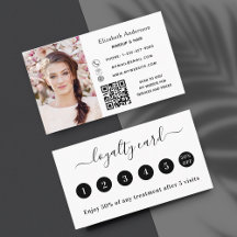 Tarjeta de fidelización comercial de código QR bla