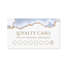 tarjeta de fidelización de agate azul pastel