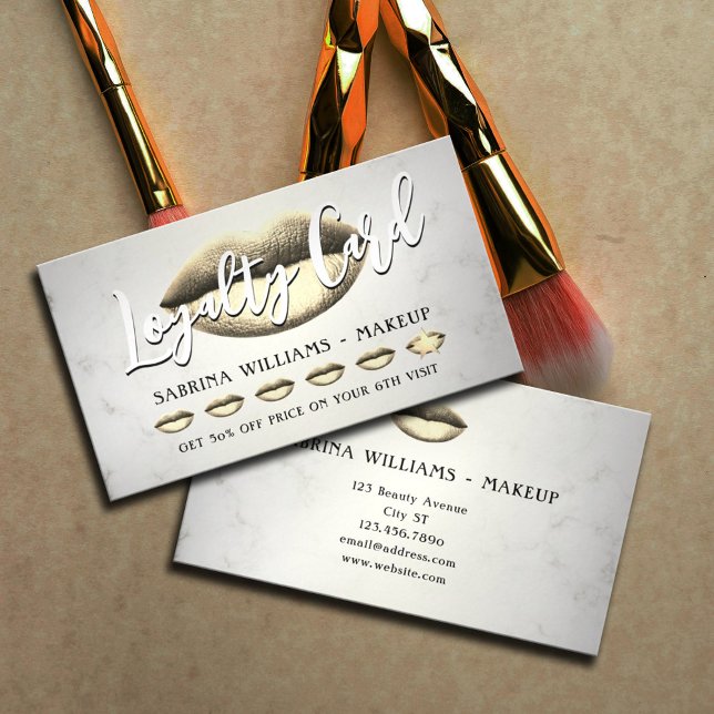 Visita Tarjeta de fidelización de labios dorados (Subido por el creador)