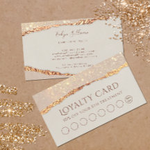 Tarjeta de fidelización de papel rasgado Shimmer