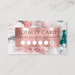 Visita tarjeta de fidelización de Relieve metalizado de o