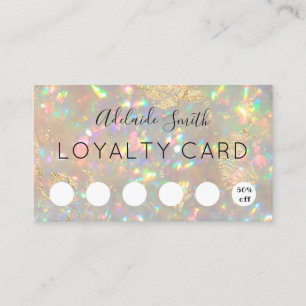 Visita tarjeta de fidelización opal brillante