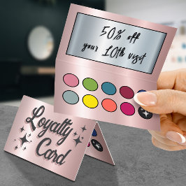 Visita Tarjeta de fidelización Retro rosa de oro eyeshado