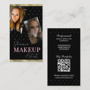 Visita Tarjeta de Foto Código QR Artista de Maquillaje Pr