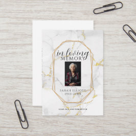 Visita Tarjeta de Foto con Oración de Funeral Simple