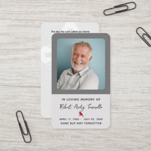 Visita Tarjeta de foto de oración conmemorativa de funera