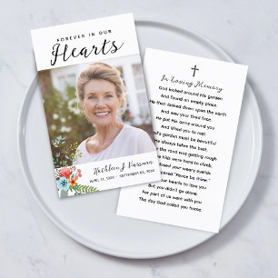 Visita Tarjeta de Foto de Oración Funeral Por Siempre en 