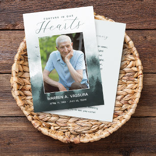 Visita Tarjeta de Foto de Oración Memorial de Funeral de 