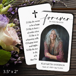 Visita Tarjeta de Foto de Oración Memorial de Funeral Mod