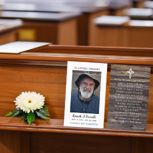 Visita Tarjeta de Foto de Oración Memorial de Funeral Rús