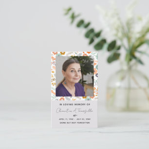 Visita Tarjeta de Foto de Recuerdo de Funeral de Paloma F