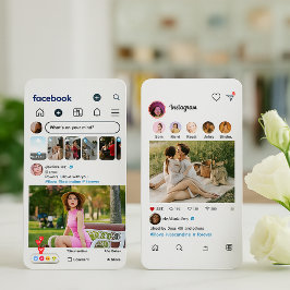 Visita Tarjeta de Foto de Redes Sociales al Estilo de Fac