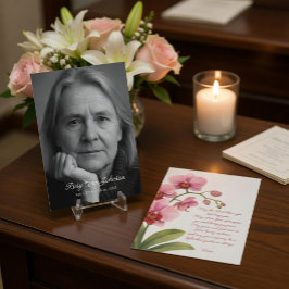 Visita Tarjeta de foto funeraria personalizada de 3,5" x