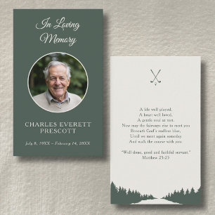 Visita Tarjeta de foto poema de simpatía funeral conmemor