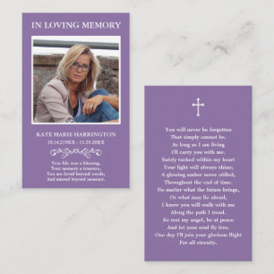 Visita Tarjeta de Funeral con Foto Clásica Memorial