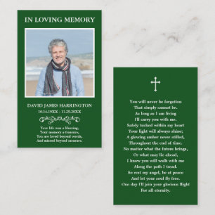 Visita Tarjeta de Funeral con Foto Clásica Memorial