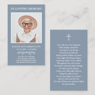 Visita Tarjeta de Funeral con Foto Clásica Memorial