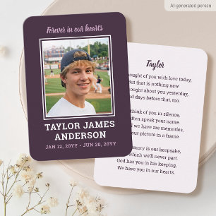 Visita Tarjeta de Funeral de Sincronía Memorial Moderna F
