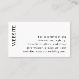 Visita Tarjeta de gabinete pequeña Boda moderna