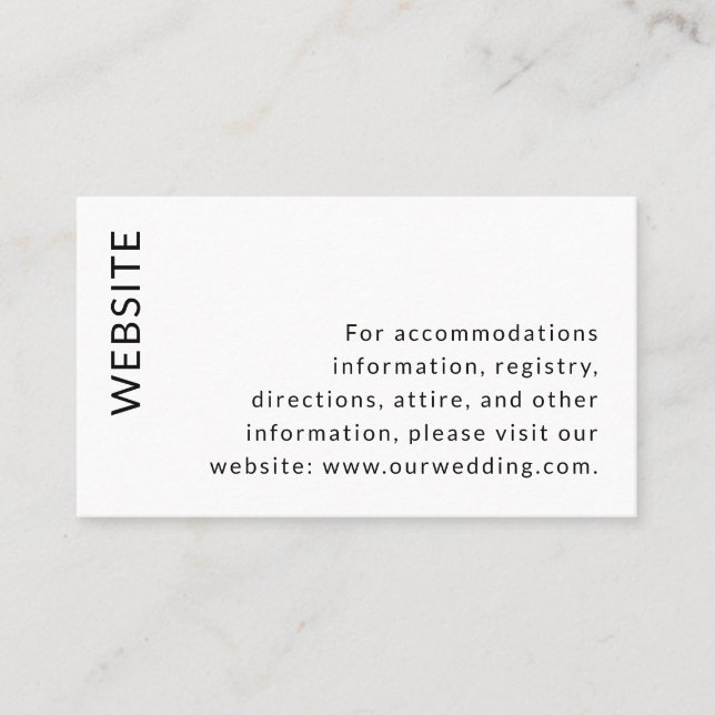 Visita Tarjeta de gabinete pequeña Boda moderna (Anverso)