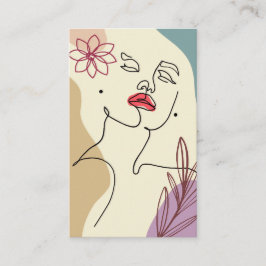 Visita Tarjeta de ganancia con la cara de la mujer