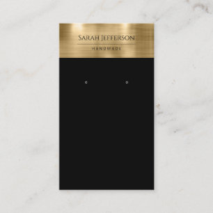 Visita Tarjeta de ganancia profesional Metallic Gold Blac