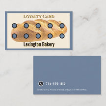 Tarjeta de Golpes de Panadería | Tarjeta de Lealta