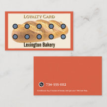 Tarjeta de Golpes de Panadería | Tarjeta de Lealta