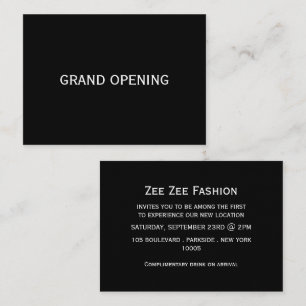 Visita Tarjeta de gran ceremonia de apertura simple y mod