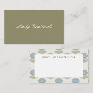 Visita Tarjeta de gratitud diaria floral atemporal azul v