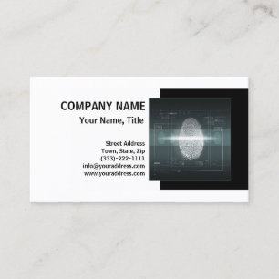 Visita Tarjeta de huellas digitales del investigador de d