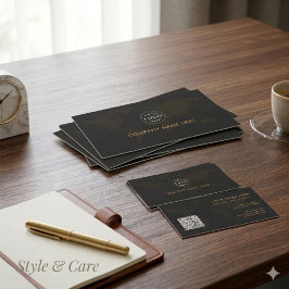 Visita Tarjeta de identidad corporativa de oro negro de é