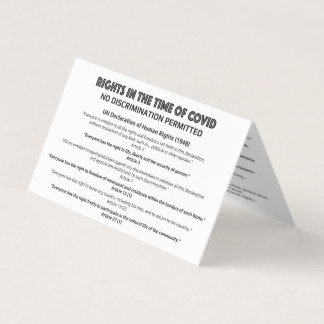 Visita Tarjeta de información de derechos humanos "Sin di