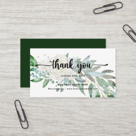 Visita Tarjeta de inserción de agradecimiento floral pers