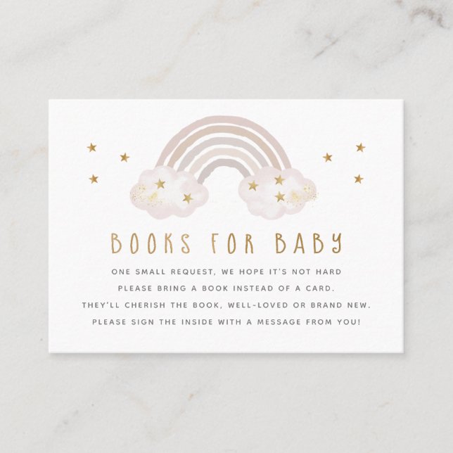 Visita Tarjeta de inserción Libros Arcoíris para Bebé (Anverso)