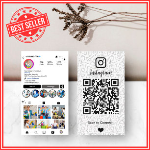 Visita Tarjeta de Instagram de Limpieza Minimalista Blanc