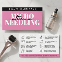 Tarjeta de instrucciones modernas para la atención